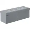Image de Banc de rangement en velours avec 2 boîtes noir d'encre, Gris Tourterelle / 38 x 110 x 38 cm LSF277G02
