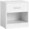 Image de Table de nuit avec tiroir, Blanc Classique LET619T14