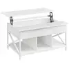 Image de Table basse avec plateau relevable, Blanc neige + blanc LCT205W46