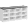 Image de Banc à chaussures 12 compartiments, Blanc Classique LHS012W14