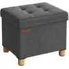 Image de Pouf repose-pieds pliable, Gris Foncé LSF012G11