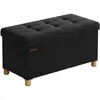 Image de Pouf repose-pieds pliable, Noir LSF016B11