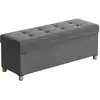 Image de Pouf avec rangement pliable, Gris Foncé / 38 x 110 x 40 cm LSF018G11