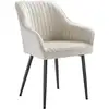Image de Chaise de salle à manger confort, Beige Cappuccino + Noir d'Encre LDC087W01