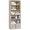 Image de Bibliothèque 6 cases, Beige naturel / 6 Niveaux (60L x 178,5H cm) LBC169L01