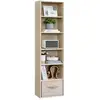 Image de Bibliothèque 6 cases, Beige Naturel / 6 Niveaux (40L x 178,5H cm) LBC167L01