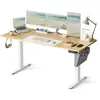 Image de Bureau électrique assis-debout réglable en hauteur, Doré Chêne / 160 x 70 cm LSD136Y01