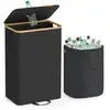 Image de Poubelle de recyclage pour bouteilles et canettes, 95 L / Noir d'encre RRB509B01