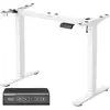 Image de Bureau assis debout réglable avec cadre électrique, Blanc Mat LSD021W01