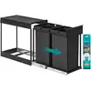 Image de Poubelle de tri sélectif de cuisine coulissante, 2 x 15 L / Noir LTB950B01