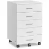 Image de Caisson de bureau à roulettes avec tiroirs pour rangement OFC081W01
