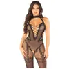Image de Leg Avenue - Hart Bodystocking Open Kruis - Zwart