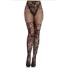 Image de Leg Avenue - Dahlia Lace Tights Net Detail - Zwart