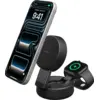 Image de Belkin UltraCharge Pro Chargeur Sans Fil 2-en-1 MagSafe avec Support Qi2 25 W Noir WIZ043kqCH
