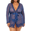 Image de Déshabillé PROVENCE Bleu Grande Taille bleu XL/XXL