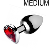 Image de Plug bijou Heart Gem Rouge 7 x 3.4 cm