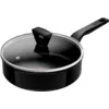 Image de Tefal Renew Black Poêle Paysanne Céramique 24 cm + Couvercle C43232