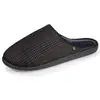 Image de Isotoner - Chaussons mules Homme Noir tartan