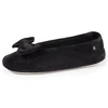 Image de Isotoner - Chaussons ballerines Femme Grand Noeud Noir