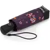 Image de Isotoner - Parapluie Mini Auto Fleurs Aubergine