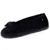 Image de Isotoner - Chaussons ballerines Femme Noeud semelle confort Noir