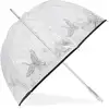 Image de Isotoner - Parapluie cloche transparent PVC/Héron Cendré