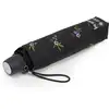 Image de Isotoner - Parapluie ombrelle Noir Petites Fleurs UPF50+