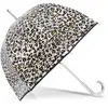 Image de Isotoner - Parapluie cloche transparent PVC/Léopard Noir