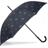 Image de Isotoner - Parapluie Canne Auto Rayure Noeud Bleu