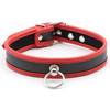Image de Collier O Ring Simili Noir-Rouge