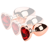 Image de Plug Bijou Anal Gold Heart S 6 x 2.7 cm Rouge