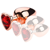 Image de Plug Bijou Anal Gold Heart L 8 x 4.1cm Rouge