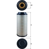 Image de Luchtfilter LX1687 Mahle