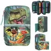 Image de Dino World Danger (0411757) Trousse à Crayons Triple Poche
