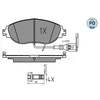 Image de Remblokkenset schijfrem 0252511720PD Meyle