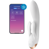 Image de Vibro Rabbit connecté Double Flex Satisfyer 20cm Blanc