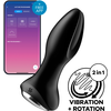 Image de Plug vibrant connecté Rotator 2 Satisfyer 10 x 4cm Noir