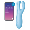 Image de Stimulateur de clitoris connecté Threesome 4 14cm Tiurquoise
