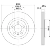 Image de Remschijf Gecoat 53954PRO 8DD355105381 Hella Pagid GmbH