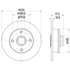 Image de Remschijf Gecoat 54542PRO 8DD355113461 Hella Pagid GmbH