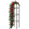 Image de Colonne rosiers et plantes - 200x40cm