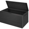 Image de Coffre de jardin 116x43x55cm effet bois rangement