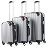 Image de Lot de 3 valises renforcées argent 34L, 68L, 89L