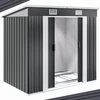 Image de Abri de jardin anthracite en métal 196x122x182cm
