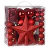 Image de Lot de 77 boules et décorations de Noël rouge pour sapin