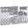 Image de Lot de 102 boules et décorations de Noël argent pour sapin
