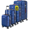 Image de Set de 4 valises rigides bleu voyages rangement