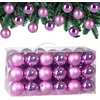 Image de Lot de 54 boules de Noël roses 6 cm