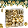 Image de Lot de 103 boules et décoration de Noël doré