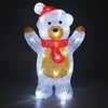 Image de Figurine lumineuse LED acrylique Nounours Noël